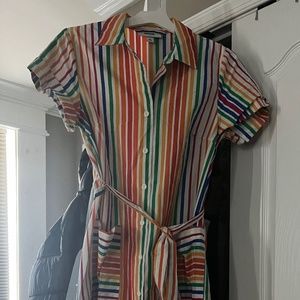 Christopher John Rogers for Target Striped Short Sleeve Shirtdress size 8